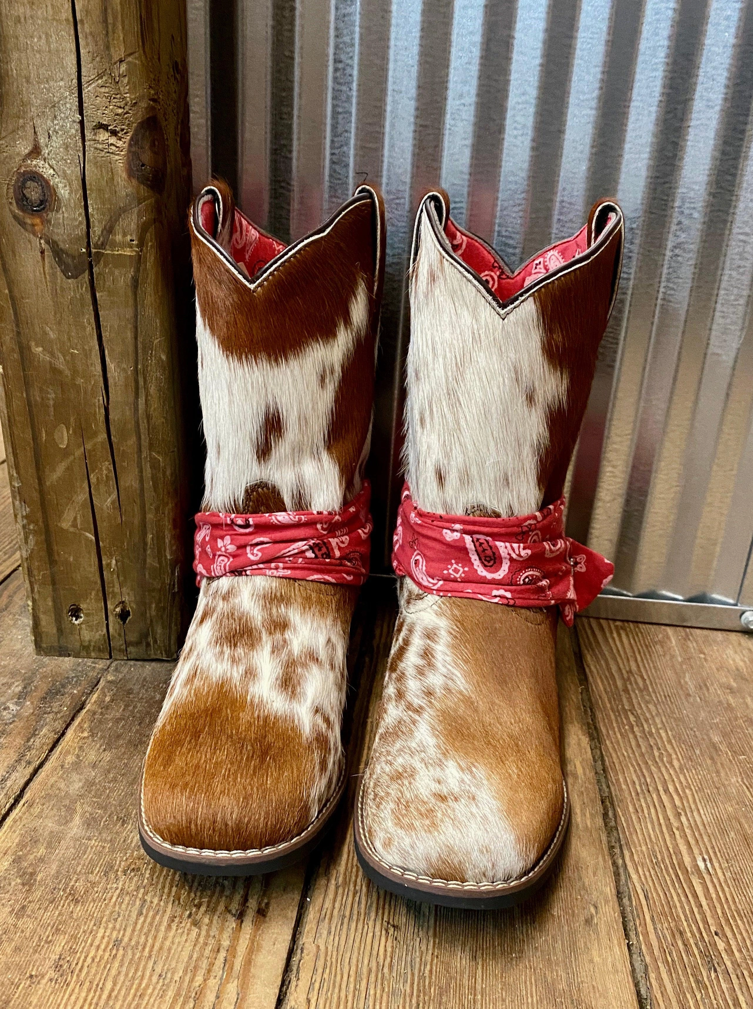 Heavy Grip Arctic Cool Dan Post Children and Youth Bandana Cowhide Western Boots DPC2933 DPC3933