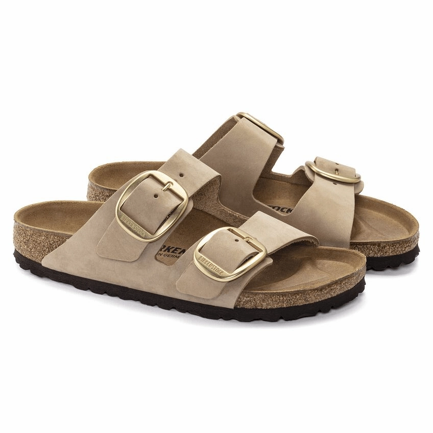 Breathable Travel Sandals Comfort Cushion Arizona Big Buckle | Nubuck | Sandcastle