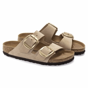 Breathable Travel Sandals Comfort Cushion Arizona Big Buckle | Nubuck | Sandcastle