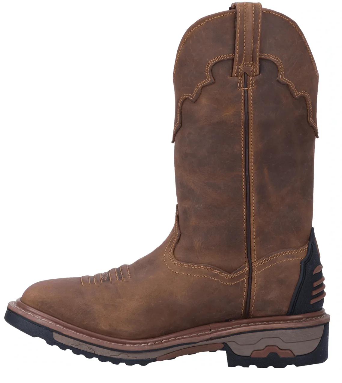 Casual Gathering Comfort Step Dan Post Men's Brown Leather Blayde Waterproof Cowboy Work Boots DP69402