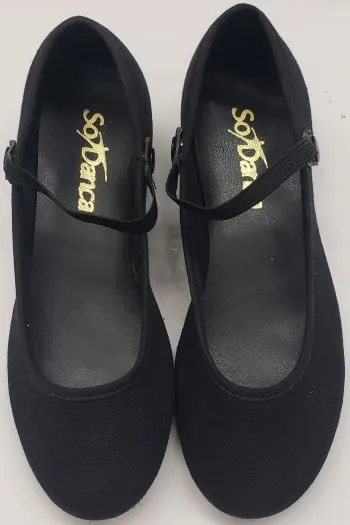 All Day Road Trip 1" Ginger Jr. -- Children's Canvas Ballroom Shoe -- Black