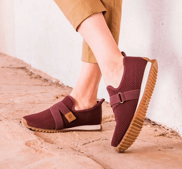 Born Women's Dark Brick Red Newbury Fabric Casual Athletic Shoe BR0043244-DKRD Fantasy Path