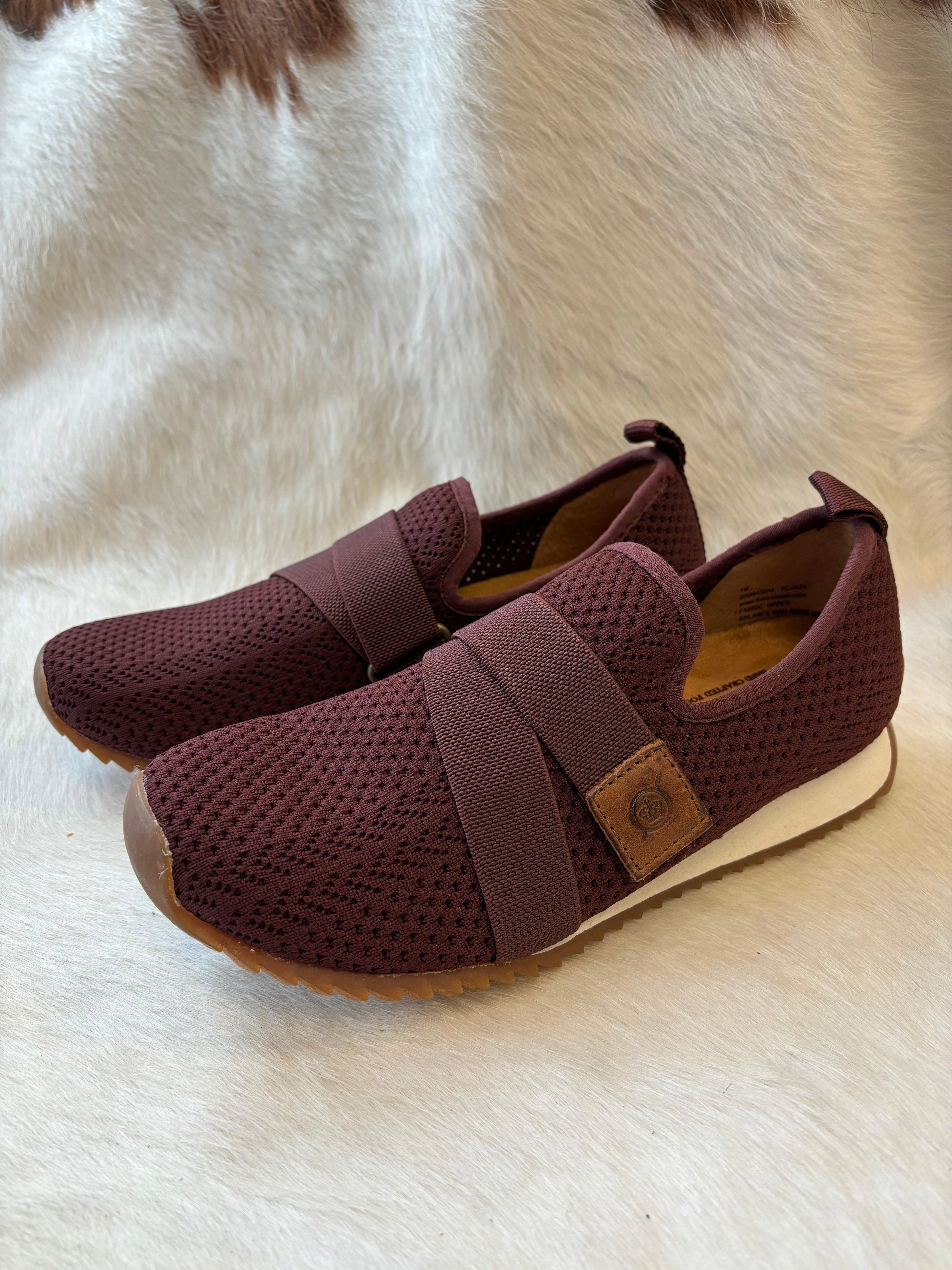 Strong Stitch Born Women's Dark Brick Red Newbury Fabric Casual Athletic Shoe BR0043244-DKRD