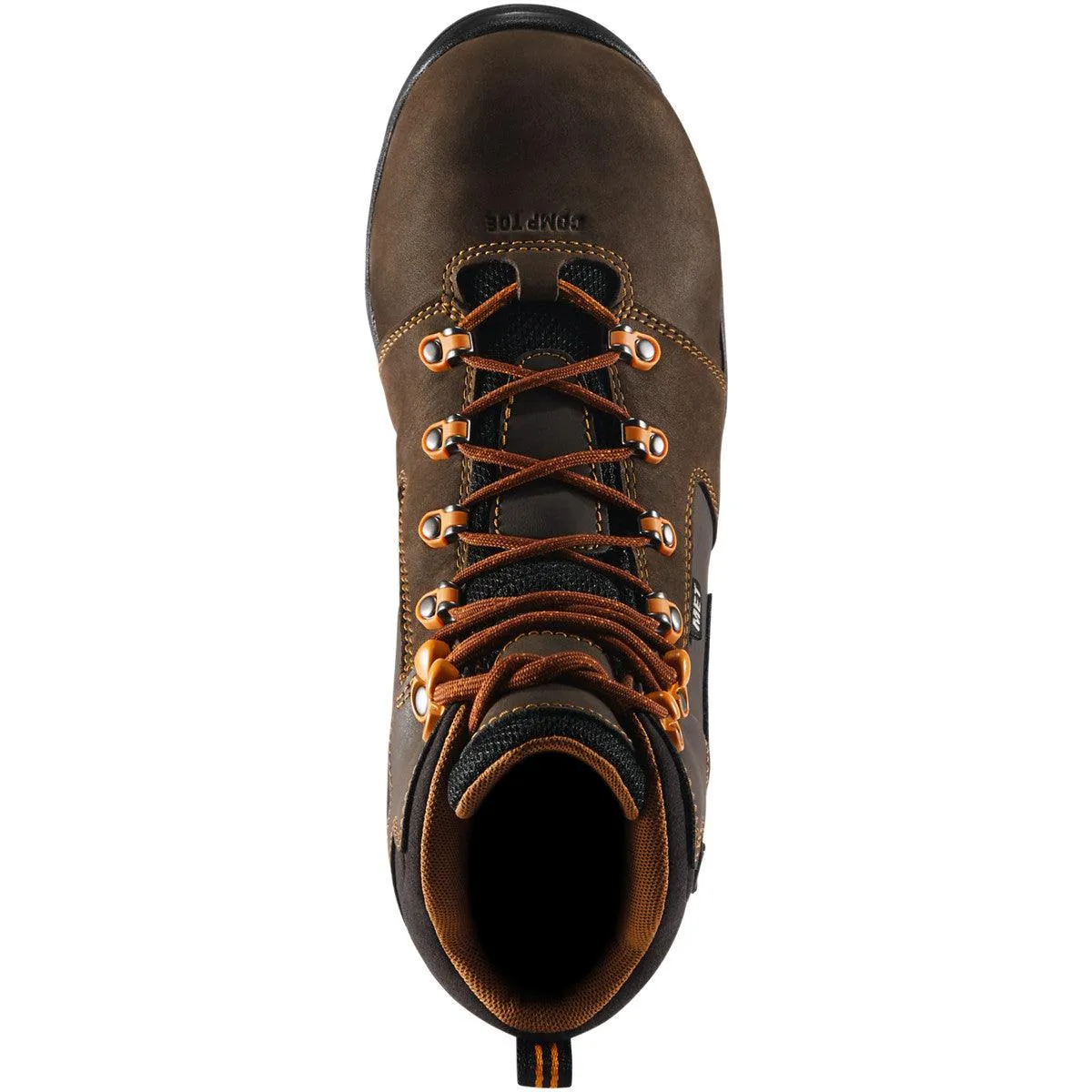 Secure Closure sole Danner Men's Vicious Met Guard 4.5" Brown/ Orange Waterproof Work Boot 13855