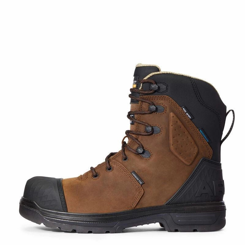 Comfort Laces Ranch Mode Ariat Men's Turbo Outlaw 400g Insulated Puncture Resistant Waterproof Carbon Toe 8" Lace Up Work Boot 10033997