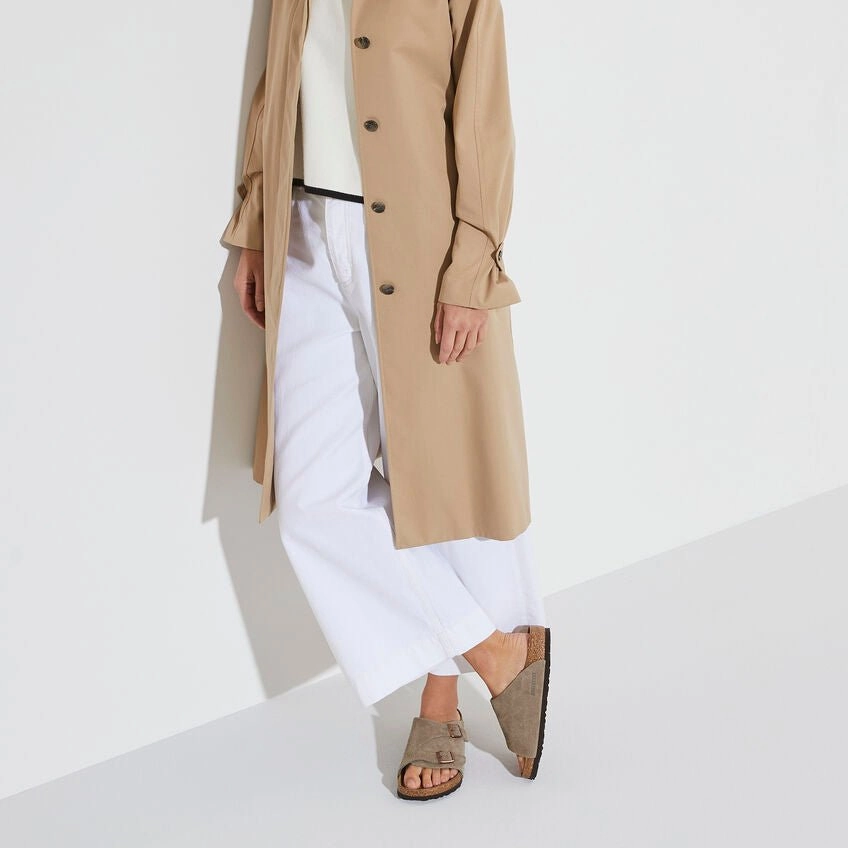 Mid Heel Zurich | Suede | Taupe